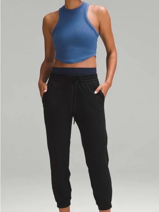 Lululemon Black‎ Mid-Rise Classic Fit Soft Jersey Joggers Size 4 Minimalist Fall - Image 7