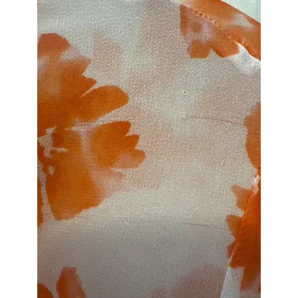 MISA Los Angeles Lorena Orange Floral Ruffle Mini Dress XS Long Sleeve‎ - Image 8