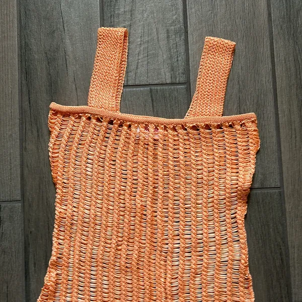 Solid and striped crochet dress - Image 2