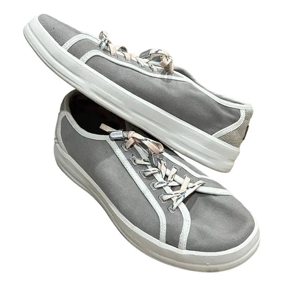 Hey Dude Women's Karina Joy Gray Canvas Slip-On Sneakers Size 7 - Image 3