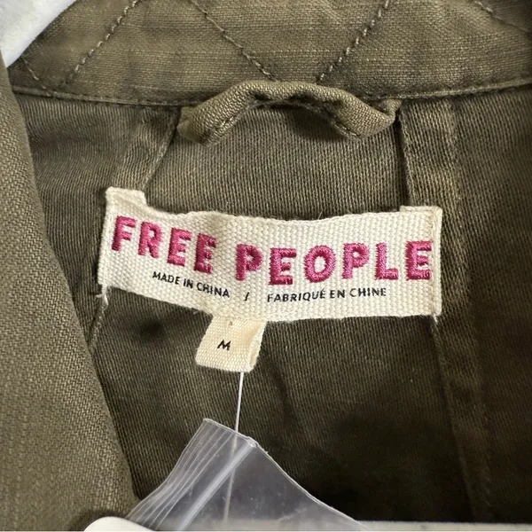 NWT Free People Not Your Brothers Surplus Jacket Olive Green Utility Military - Image 6