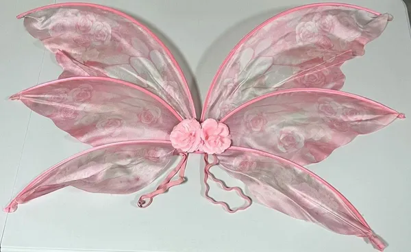 Dolls Kill Pink Roses Floral Coquette Fairy Butterfly Fae Fantasy Costume Cosplay Wings O/S 🎀 - Image 2