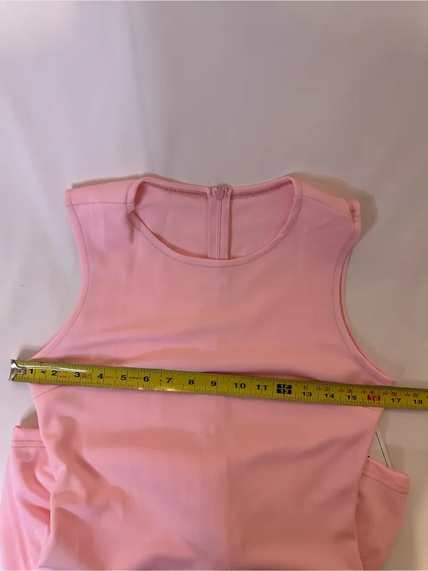 Eyyecan Light Pink sleeveless Mini Bodycon size Medium Dress Wedding Classy - Image 4