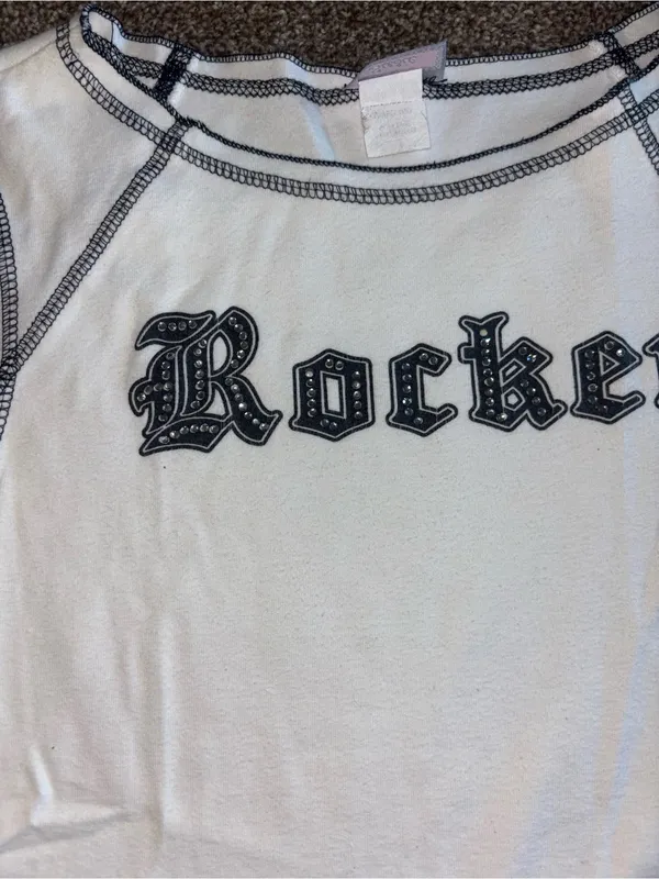Rocker Graphic White Tank Top Size M - Image 2
