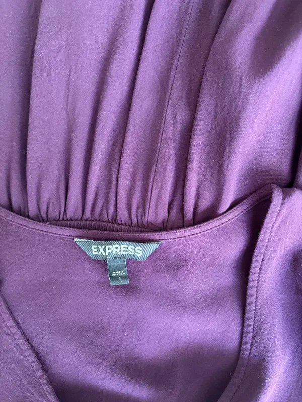 EXPRESS Long Sleeve Button Dress - Image 4