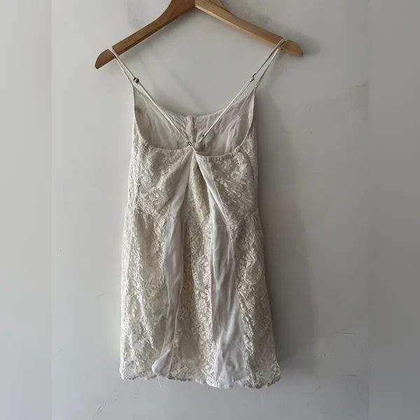 Abercrombie & Fitch Y2K White Cream Lace Babydoll‎ Dress - Image 4