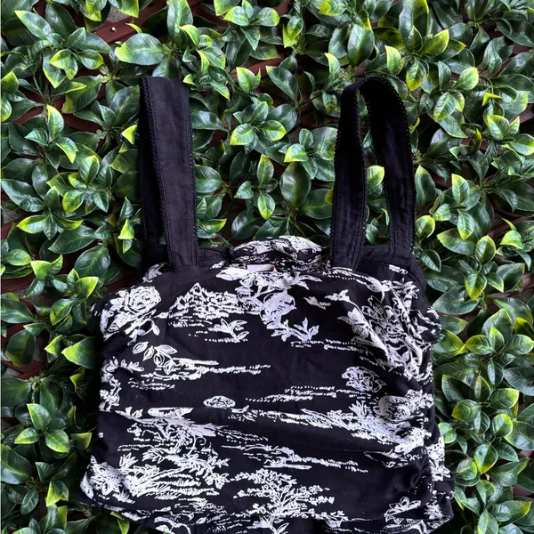 Free people Black and White Floral Tank Top - Image 2