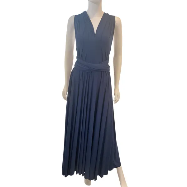 LULU'S‎ Womens Sz Small Navy Blue Always Stunning Convertible Maxi Dress - Image 10