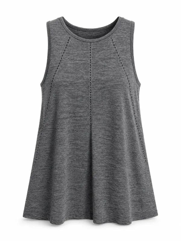 Athleta Foothill Gray Seamless Split Back Workout Tank Women’s S - Image 2