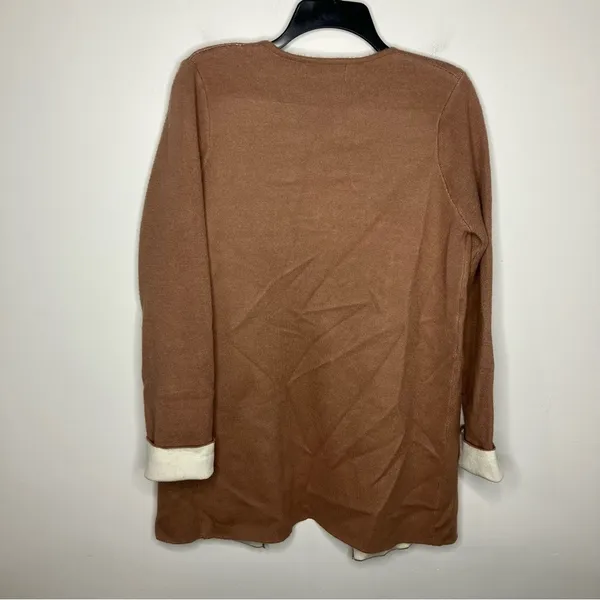 Anthropologie Oliver by Escio‎ wool blend open cardigan sweater size small - Image 5