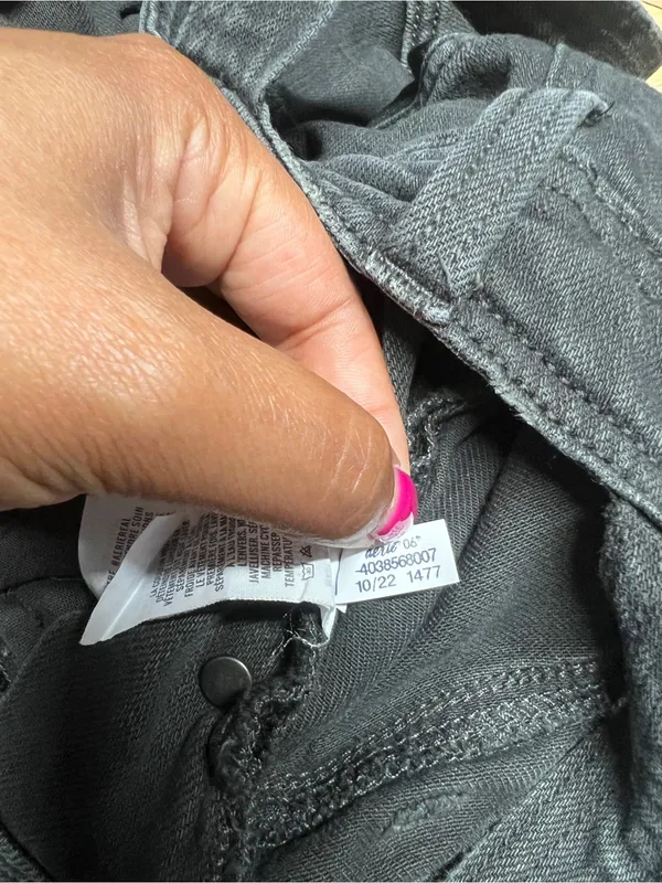 Aerie Baggy Y2K Overalls Smoked Gray Black Denim Size S - Image 12