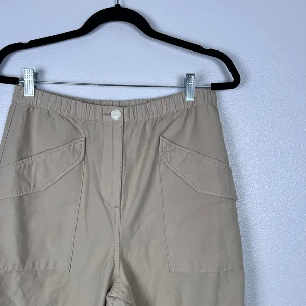 Rag‎ & Bone Womens Barrel Leg Pants Tan Beige Lightweight Elastic Waist Size M - Image 2