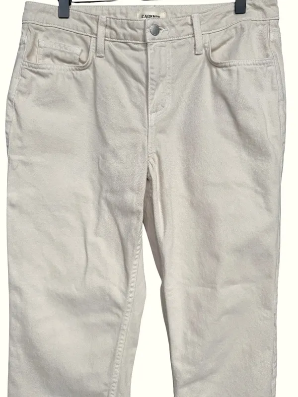 L'Agence Marjorie Mid Rise Jeans in Oat Sz 28 - Image 2