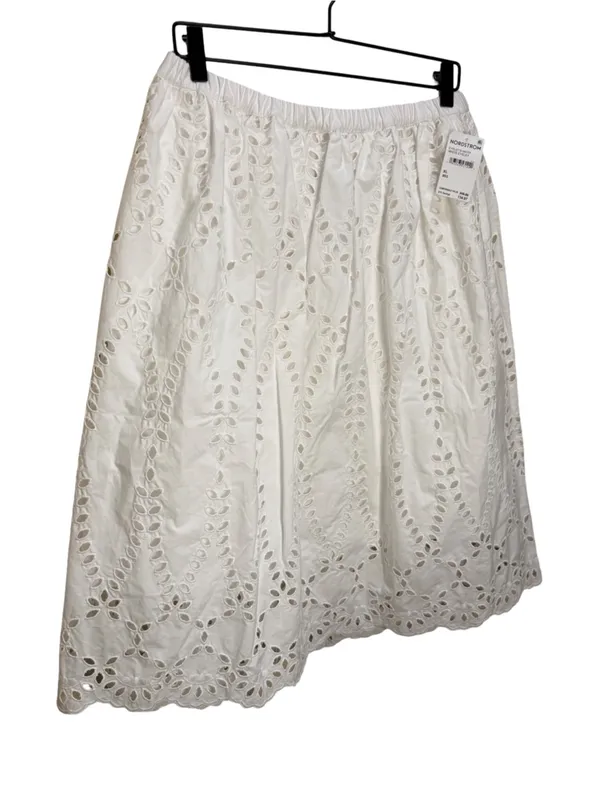 Frank & Eileen Gracie White Eyelet Midi Skirt NWT XL - Image 6