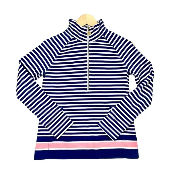 Lilly Pulitzer Striped Half Zip Pullover Sweatshirt - Image 2