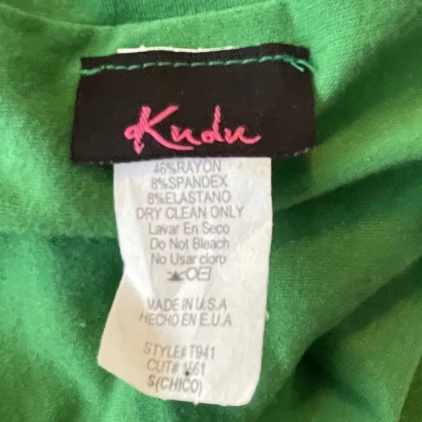 Kudu Off Shoulder Top Sequins Green - Image 2