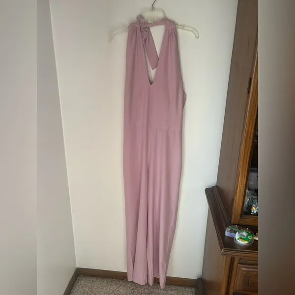 Abercrombie pink halter jumpsuit size small - Image 14