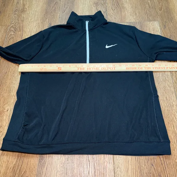 Nike Running Dri-FIT Half Zip Pullover Black Ribbed Womens XL Workout Top - Image 5