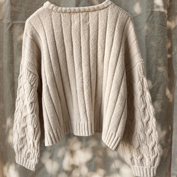 Jessica Simpson Cream Cable Knit Sweater - Image 4