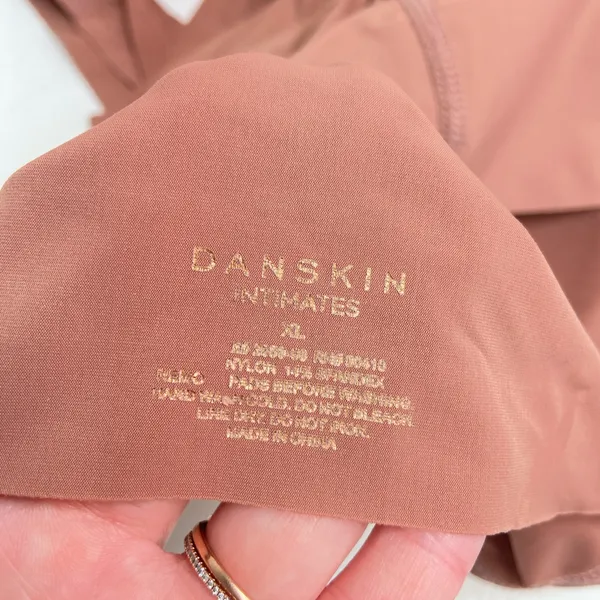 NWOT Danskin dark tan seamless smooth soft stretch square neck padded bra XL‎ - Image 4