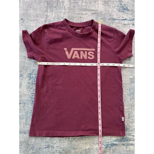 Vans Maroon Short Sleeve Crewneck Tee Women's XS - Image 5