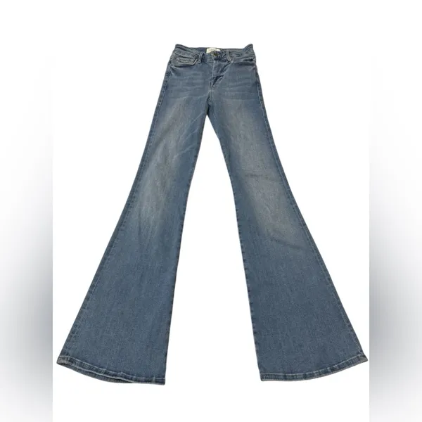 Frame Denim Blue Flare Jeans - Image 9