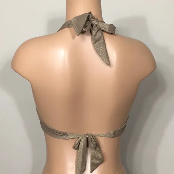 Kenneth Cole gold lame’ push up bikini top. 32 B/C. NWT - Image 4