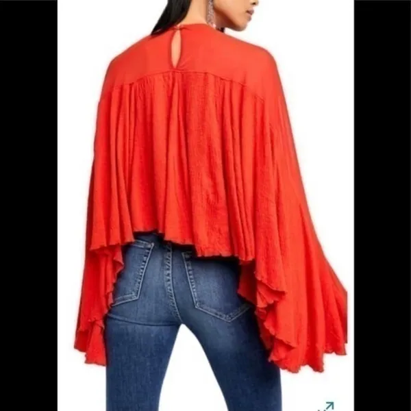 Free People On‎ The Weekend Blouse Persimmon NWT Size Small - Image 2
