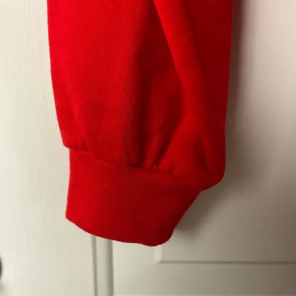 Levis‎ Cropped Pullover Logo Sweatshirt Size Small Red - Image 6