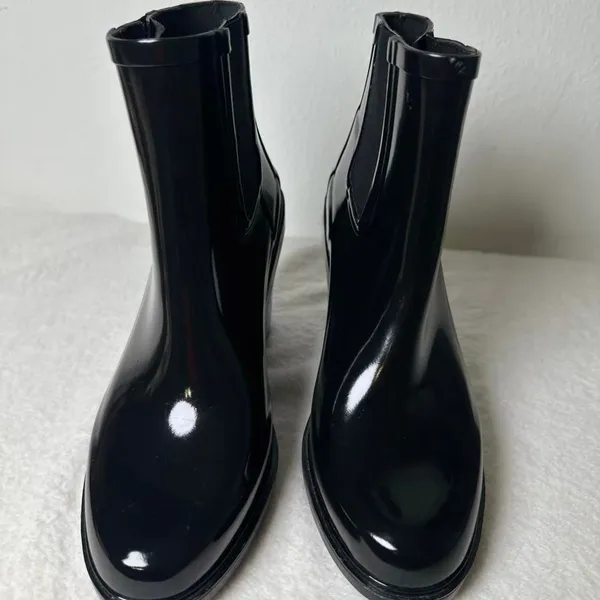 Hunter Rare Original Refined High Heel Chelsea Women's Rain Black Boots Size 9 - Image 2