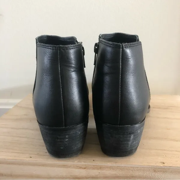 Dune‎ London Penelope Black Leather Ankle Bootie 39/8 - Image 3