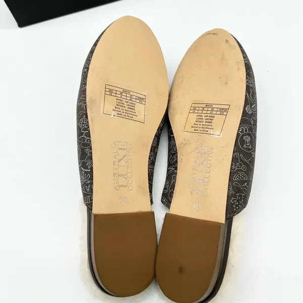 NEW Australia Luxe Collective Womens‎ 10 Marcos Mule Gray Leather Shearling - Image 3