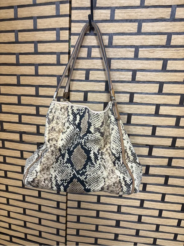 Coach tan Madison python shoulder bag - Image 2