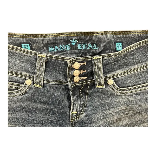Sang Real by Miss Me Stylish Blue Boot Cut Jeans for Women size 30 EUC - Image 9