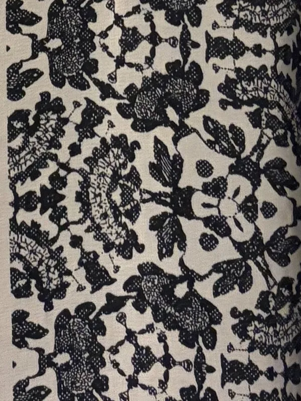 Adrianna Papell blouse eyelash lace trim floral pattern size small boho feminine - Image 6