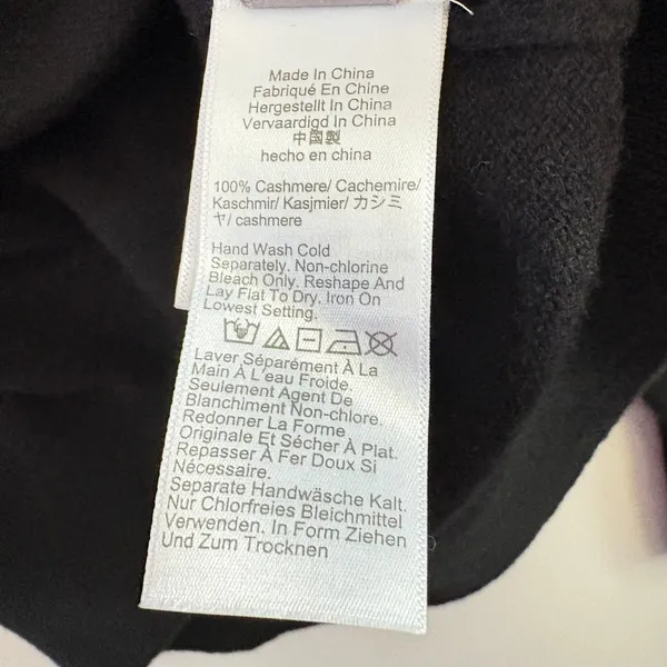 J.Crew Cashmere Crewneck Sweater Black Long‎ Sleeve Knit Pullover Womens Small - Image 9