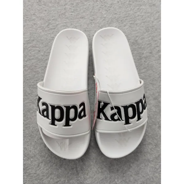 New Kappa Slides Banda Adam 9 White-Black Sandals Slip‎ On Shoes Pool Beach SZ 5 - Image 4