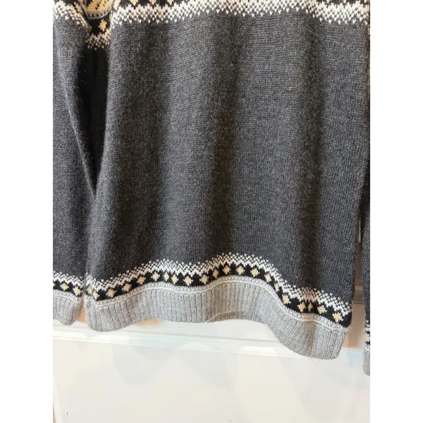Artesania 1983 Alpaca Fair Isle Sweater XL Nordic Scandi Hand Knit Peru - Image 3