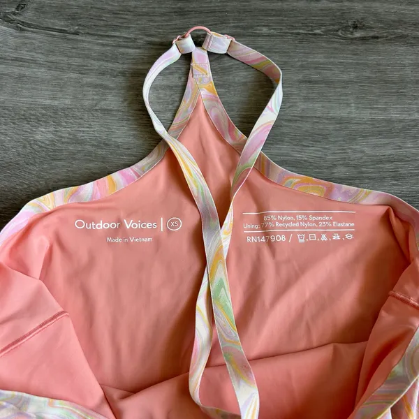 Outdoor Voices Tie Dye Sherbet Swirl Printed Fun Colorful Athletic Dress Size XS - Image 6