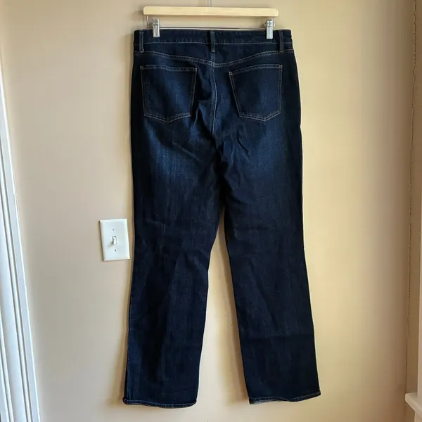 Talbots barely boot jean women's size 12 cotton blend dark wash trousers - Image 5