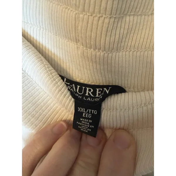 Lauren Ralph Lauren Women's Cream Jogger Drawstring Logo Sz XXL NWT $145 - Image 7