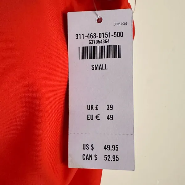Hollister Red Notch Front One Piece Swimsuit Size Small NWT Strappy Tie Straps - Image 7