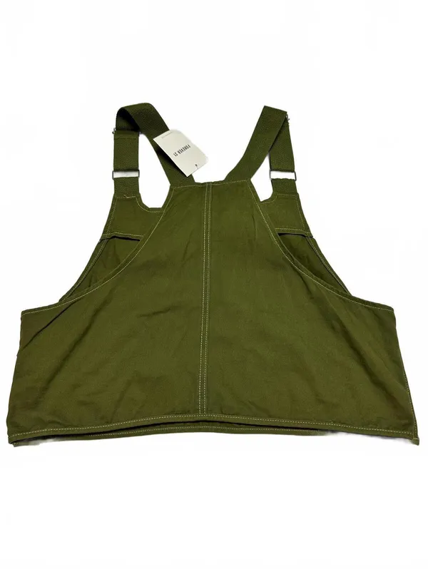 Forever 21 Olive Green Crop Overalls Top - Image 3