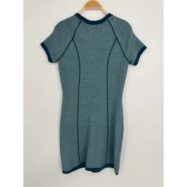 Title Nine Improv Short Sleeve Sweater Dress Small Teal Blue Gorpcore Athletic - Image 6