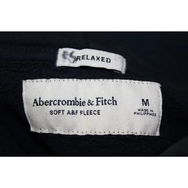 Abercrombie & Fitch Soft A&F Fleece Black Long Sleeve Hoodie Sweatshirt Size M - Image 3