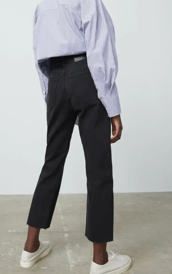 ZARA High-Rise Straight Leg Jeans - Image 2