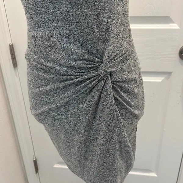 Abercrombie & Fitch Heather Gray Knotted Side Dress - Image 2