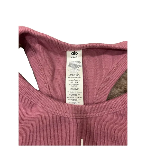 Alo Yoga Aspire Tank Pink Wild Rose S Athleisure - Image 2