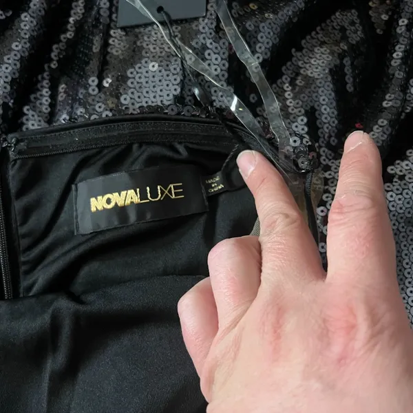 Nova Deluxe LG sequin silk tubeless dress - Image 3