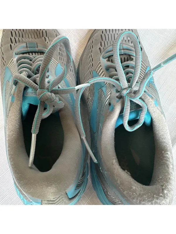 Brooks Ghost 10 Womens Size 7 B Grey Teal Running Shoes Sneakers 1202461B03 - Image 5